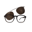 Armazón Oftálmico Carey Nivada con Clip-On Solar Aviador Café - Reloj Nivada Swiss