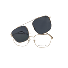 Armazón Oftálmico Nivada Retro Dorado con Clip-On Solar Negro - Reloj Nivada Swiss