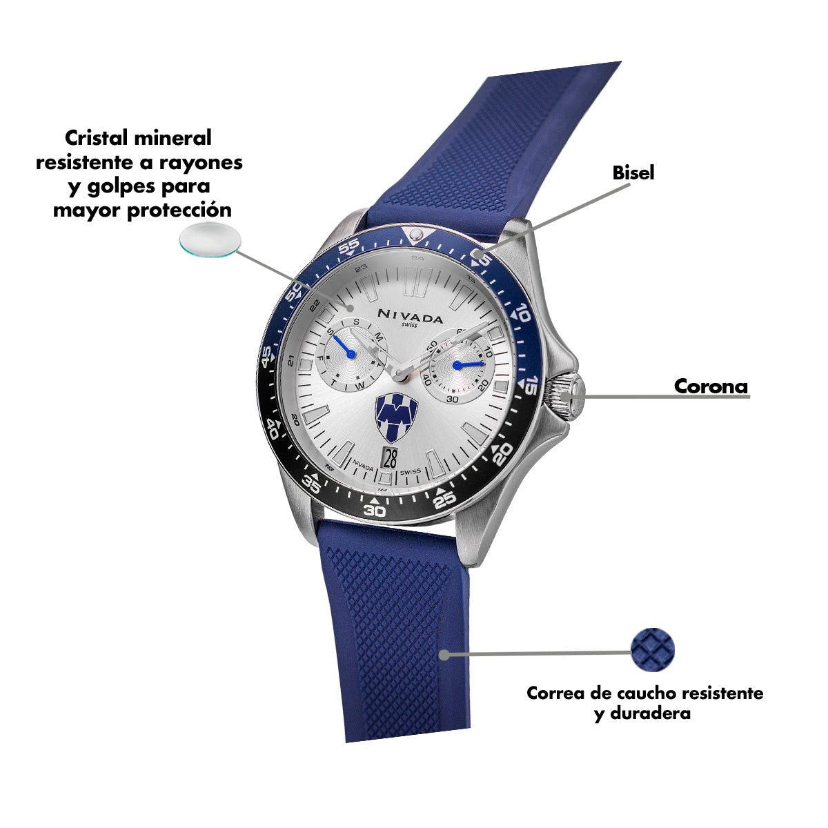 Reloj Fan Monterrey 500 - Reloj Nivada Swiss