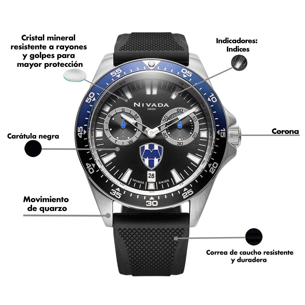 Reloj Fan Monterrey 501 - Reloj Nivada Swiss